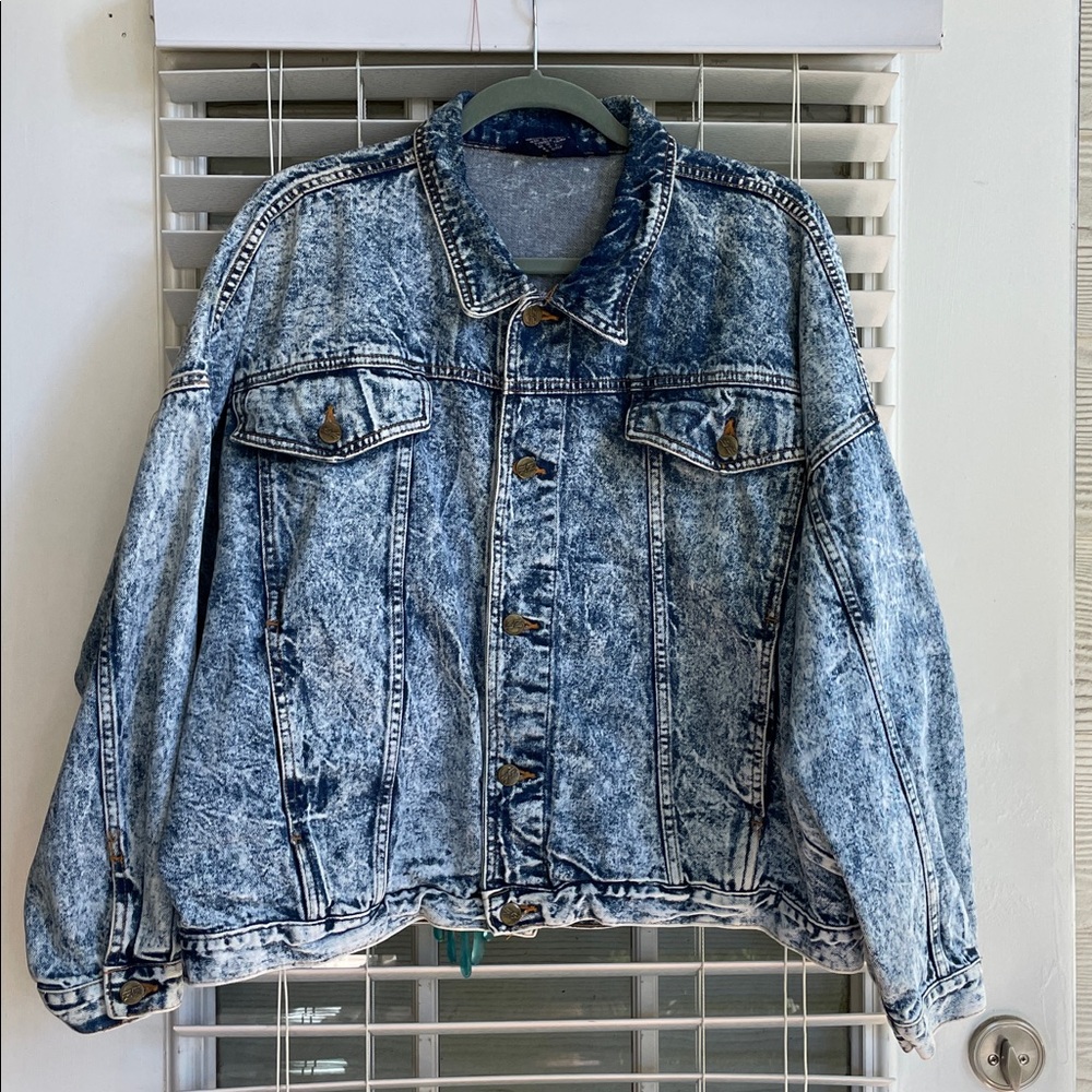 Rare Plus Size Vintage Acid Wash Denim Jacket